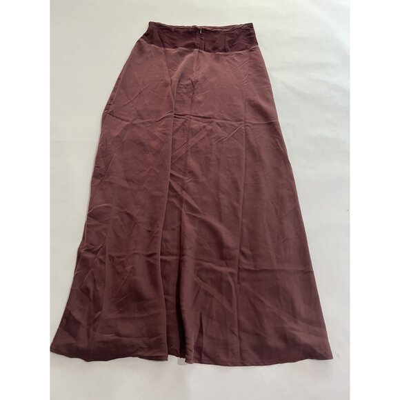 WeWoreWhat Midi Chiffon Cutout Skirt in Merlot - Picture 4 of 5